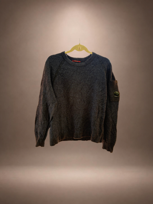 C.P. Company Fleece Knit Trui Antraciet, vintage stuk